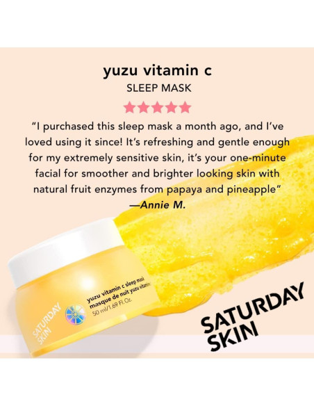 Máscara de Sueño Saturday Skin con Vitamina C y Retinol 140g
