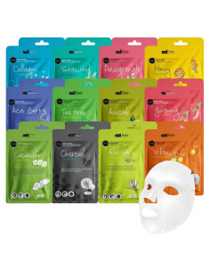 Mascarilla Facial de Colágeno Celavi - 24 Lámimas Hidratantes