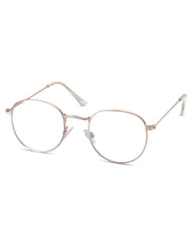 Gafas bloqueadoras luz azul Doce - Montura unisex oro rosa