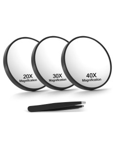Espejo de Aumento 20X/30X/40X Macaki con Ventosas y Pinzas