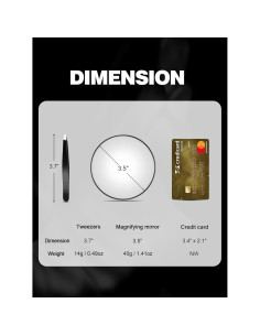 Espejo de Aumento 20X/30X/40X Macaki con Ventosas y Pinzas 2