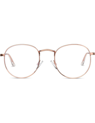 Gafas bloqueadoras luz azul Doce - Montura unisex oro rosa