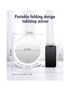 Espejo de Aumento FASCINATE 10X LED Recargable Blanco 2