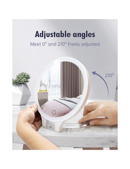 Espejo de Aumento FASCINATE 10X LED Recargable Blanco