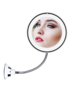 Espejo de Maquillaje Aumentado 10x Brightown con Luz LED