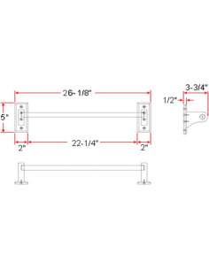 Barra de Toalla Design House Dalton 60 cm Madera Roble Miel 2