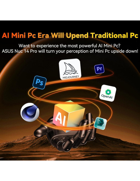 ASUS NUC 14 Pro Mini PC, Intel Core Ultra 7, 32GB RAM, 1TB SSD