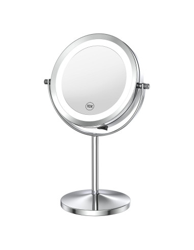 Espejo de Maquillaje Iluminado Benbilry 18 LEDs 10 cm 1X/10X