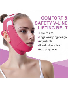 Máscara V-Line ROWMATE para Doble Papada Color Rojo 2