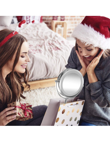 Espejo de Maquillaje Iluminado Benbilry 18 LEDs 10 cm 1X/10X