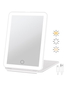 Espejo de Maquillaje de Viaje FUNTOUCH LED 72 Luces Plegable