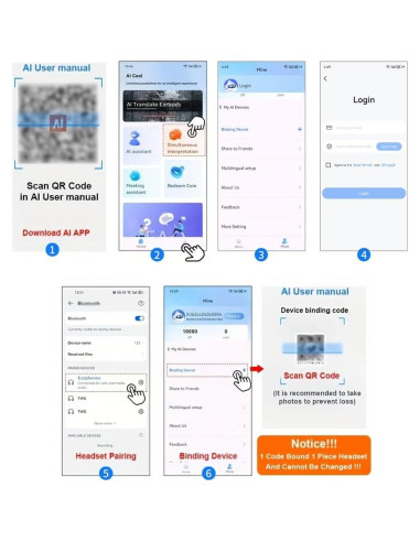 Auriculares Traductores Bluetooth AI 144 Idiomas M10 Negro