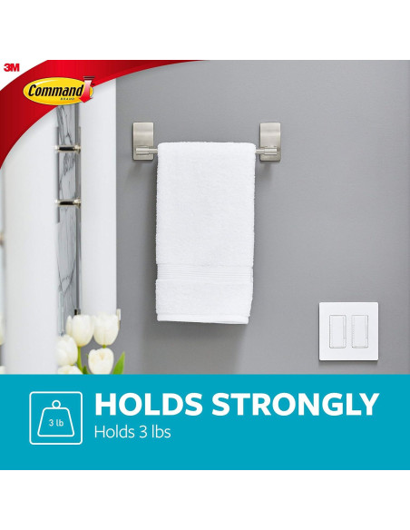 Barra para Toalla de Mano Command Níquel Satinado 22.86 cm