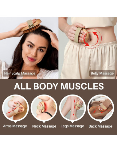 Kit de Masaje de Madera Olaemuo para Celulitis y Drenaje