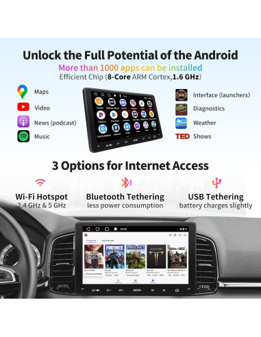 Estéreo de Coche ATOTO A6 PF 9" Android Doble DIN Bluetooth
