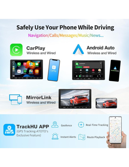 Estéreo de Coche ATOTO A6 PF 9" Android Doble DIN Bluetooth