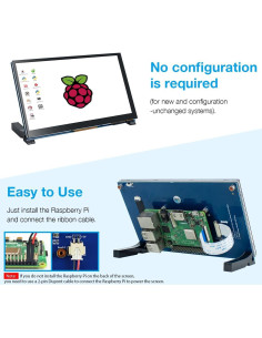 Pantalla Táctil IPS 7" Hosyond 800x480 para Raspberry Pi 2