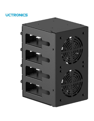 UCTRONICS Caja Clúster Raspberry Pi 4 Capas con Ventiladores