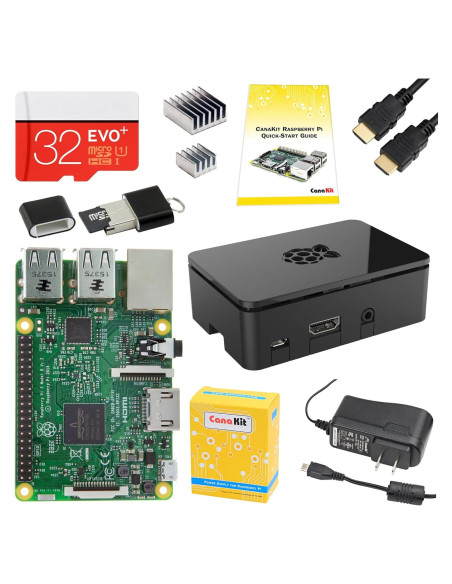 CanaKit Raspberry Pi 3 Modelo B - Quad-Core 1.2 GHz 1 GB RAM