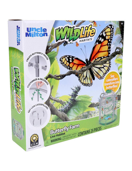 Granja de Mariposas Uncle Milton - Kit de Metamorfosis STEM