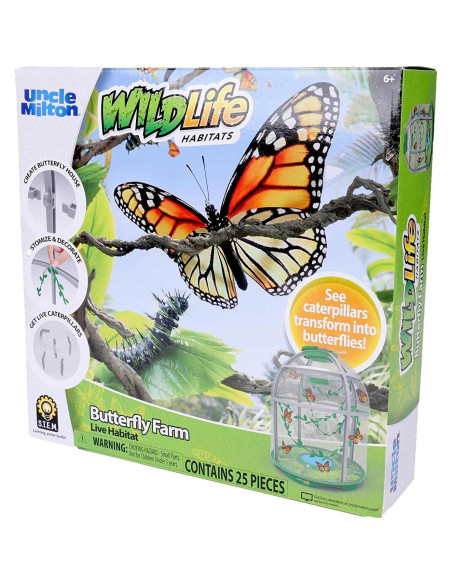 Granja de Mariposas Uncle Milton - Kit de Metamorfosis STEM