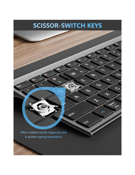 Combo Teclado y Ratón Inalámbrico VssoPlor Gris Espacial Combo Teclado y Ratón Inalámbrico VssoPlor Gris Espacial