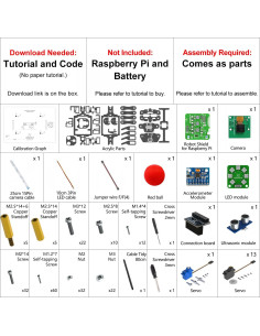 Kit Robot Perro FREENOVE FNK0050 para Raspberry Pi 10x1x15cm 2