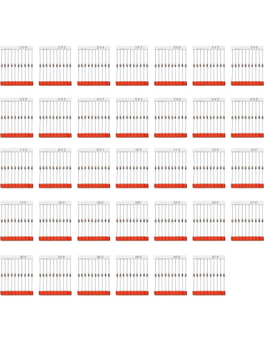 Kit de Diodos Zener 1/2W 340 Piezas AEDIKO Variados