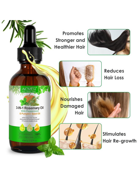 Aceite Crecimiento Capilar Orgánico USJBF 140g - Romero y Menta