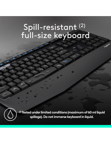 Combo Inalámbrico Logitech MK345 Teclado y Ratón Ergonómico