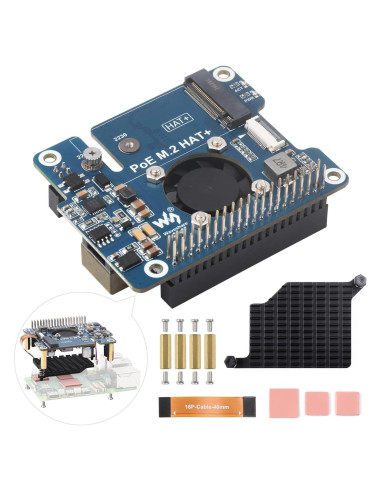 Adaptador NVME PCIe a M.2 PoE para Raspberry Pi 5