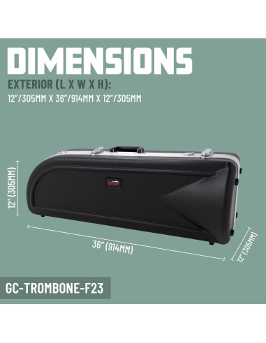 Estuche Gator Andante para Trombón con Accesorio F - Negro