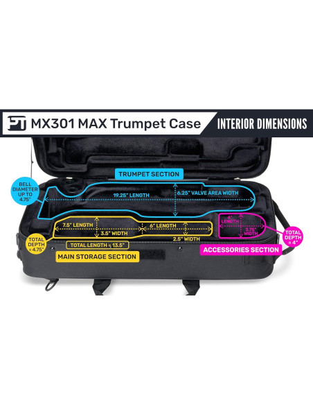 Funda para Trompeta MAX MX301 con Almacenamiento Interior