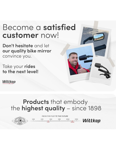 Espejo de Bicicleta Wittkop Izquierda HD Plegable 360