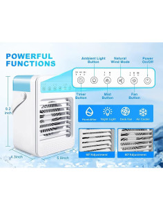 Acondicionador de Aire Portátil Hyanexvexal F2 600ML 4 en 1 2