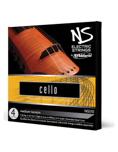Cuerdas D'Addario NS para Cello Eléctrico 4/4 Tensión Media