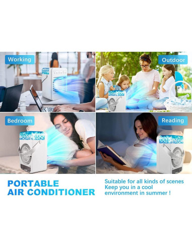 Acondicionador de Aire Portátil Hyanexvexal F2 600ML 4 en 1