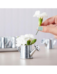 Set de 12 Mini Regaderas Juvale Decorativas Plata 7.6x4.1 cm 2