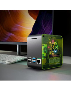 Caja ElectroCookie Raspberry Pi 4 Mini Torre Aluminio 2