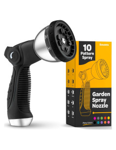 Boquilla de Manguera Sewanta Negra con 10 Patrones de Riego