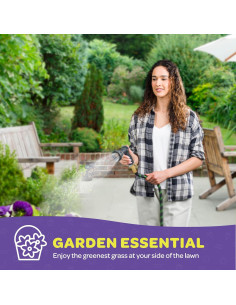 Boquilla de Manguera Sewanta Negra con 10 Patrones de Riego 2