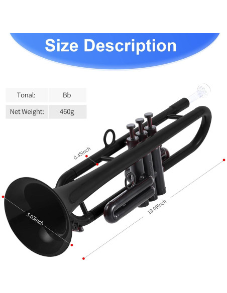 Trompeta Bb PAMPET Profesional Estándar para Estudiantes