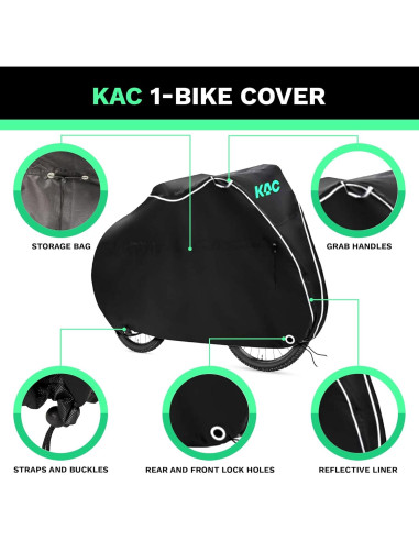 Funda para Bicicleta KAC 1 Bicicleta L Impermeable 600D