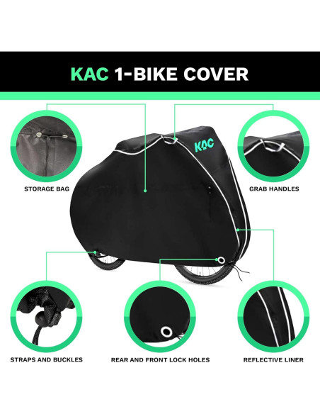 Funda para Bicicleta KAC 1 Bicicleta L Impermeable 600D