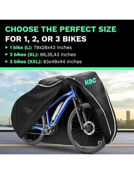 Funda para Bicicleta KAC 1 Bicicleta L Impermeable 600D