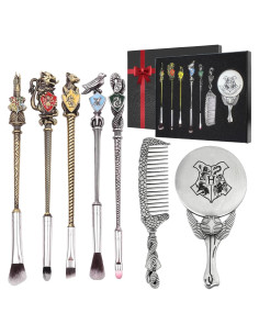 Juego de Brochas de Maquillaje Hamowtux 5 Piezas con Espejo