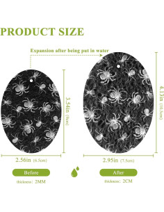 Esponjas de Fregado Poeticcity 3 Piezas Ovaladas de Algodón 2