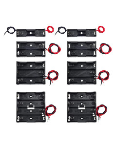 QTEATAK Paquete de 8 Soportes para Baterías AA con Cable