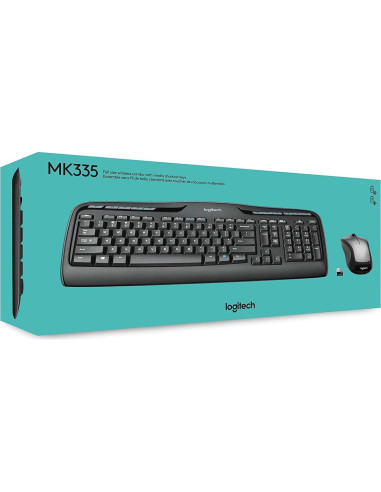 Combo Inalámbrico Teclado y Ratón Logitech MK335 - Negro/Plata