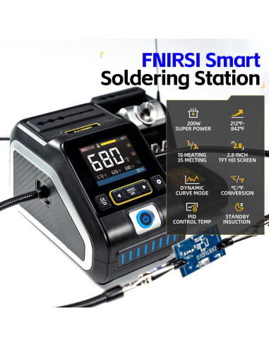 Estación de Soldadura FNIRSI DWS-200 200W Pantalla Color